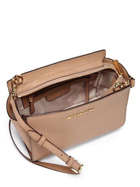 michael kors selma satchel khaki|Michael Kors selma bag.